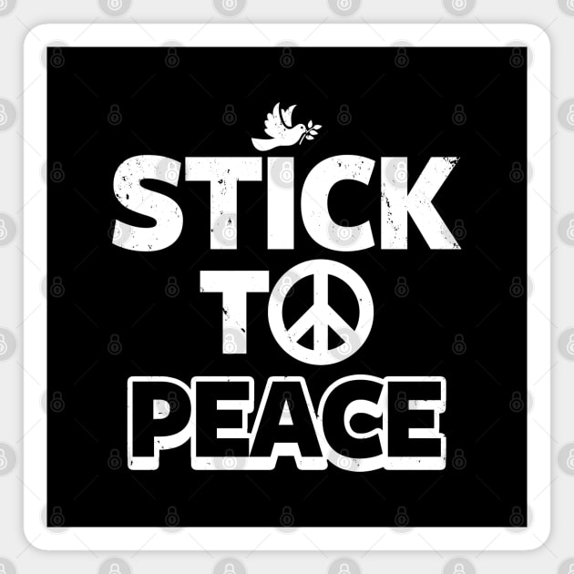 Peace Anti-War Funny Original Dove Peace Sign Slogan Magnet by BoggsNicolas